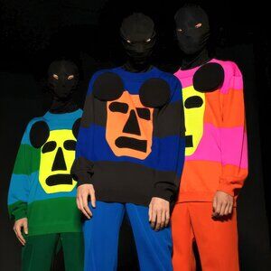 WALTER VAN BEIRENDONCK A/W 21  Merino wool knit featuring Gimp mask